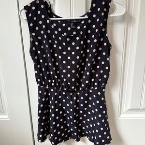 Forever 21 Blue & White Polka Dot shirt
